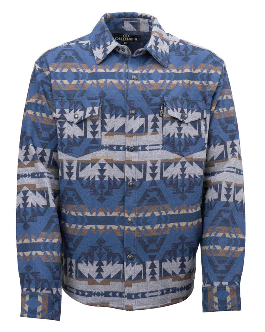 Outback Trading Company Men’s Benson Shirt Jacket Blue / SM 29935-BLU-SM 789043429947
