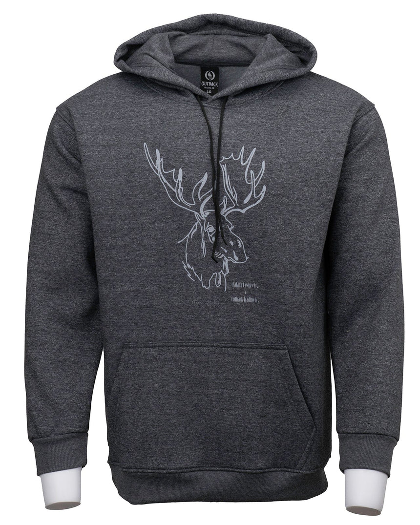 Outback Trading Company Moose Hoodie Charcoal / XS 40332-CHR-XS 789043432848