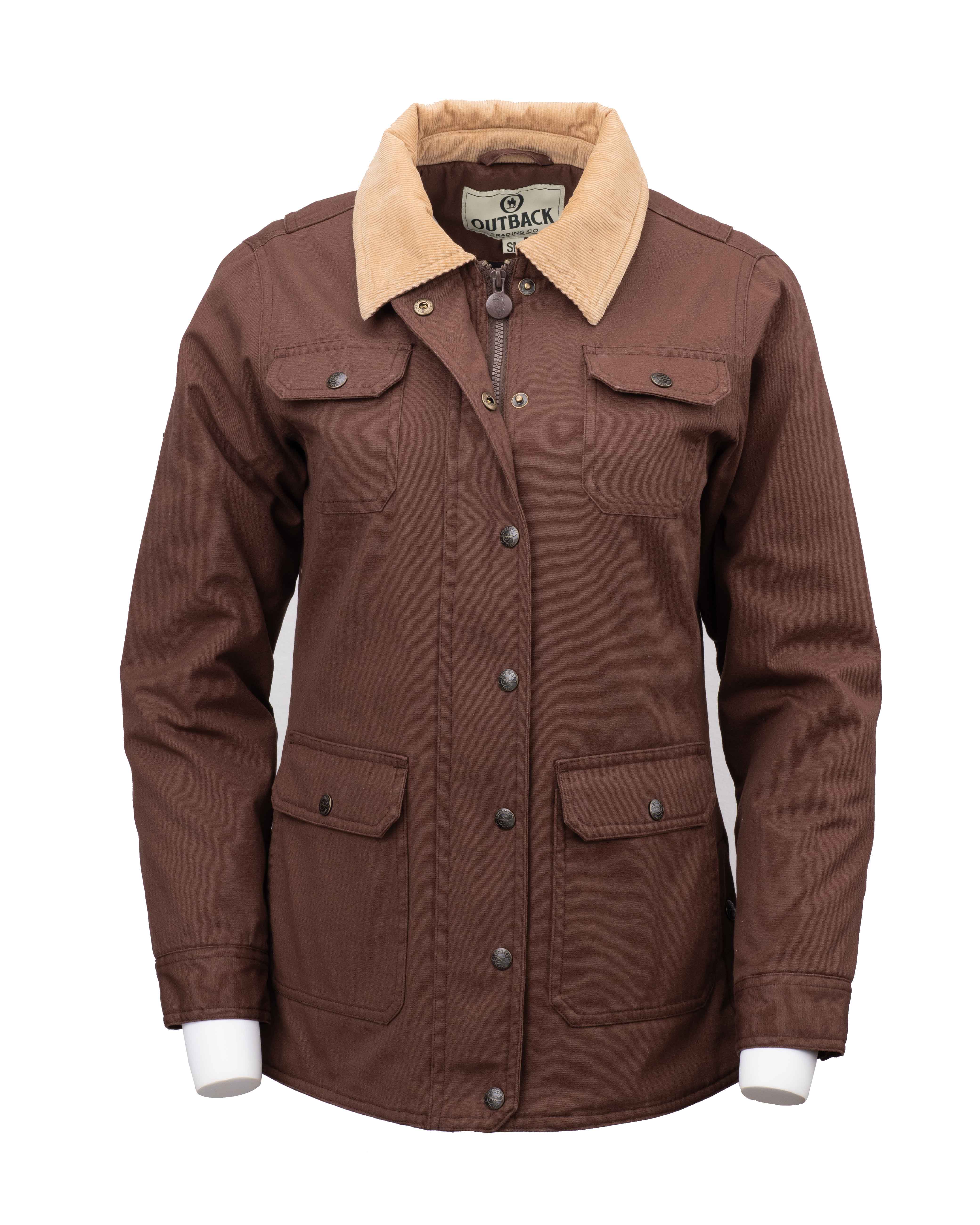 Outback Trading Company Women’s Gidley Canvas Jacket Brown / SM 29862-BRN-SM 789043427721 Coats & Jackets