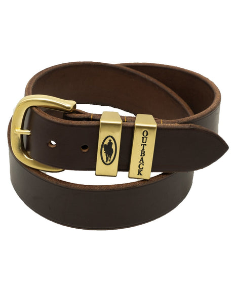 Outback Trading Company Signature Leather Belt Brown / 30" 7509-BRN-30 789043396935 Leather Belts