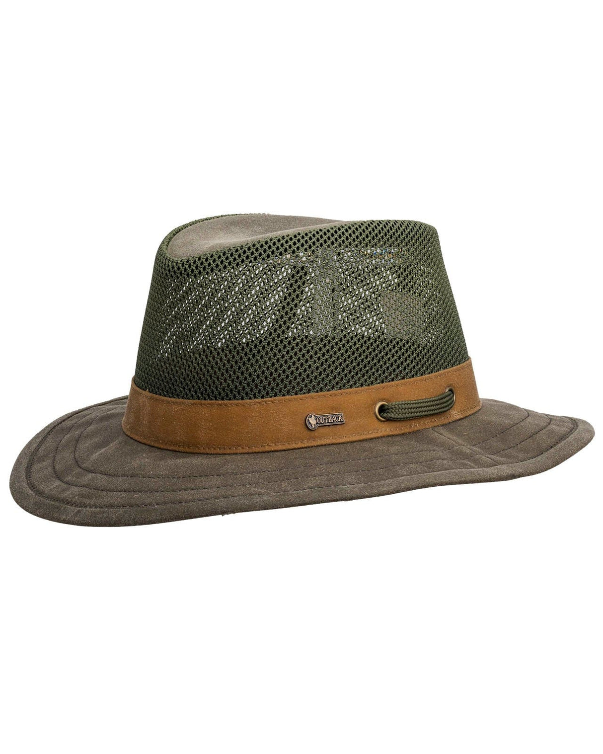 Outback Trading Company Willis With Mesh Oilskin Hat Sage / S 1470-SAG-S 789043012453 Oilskin Hats