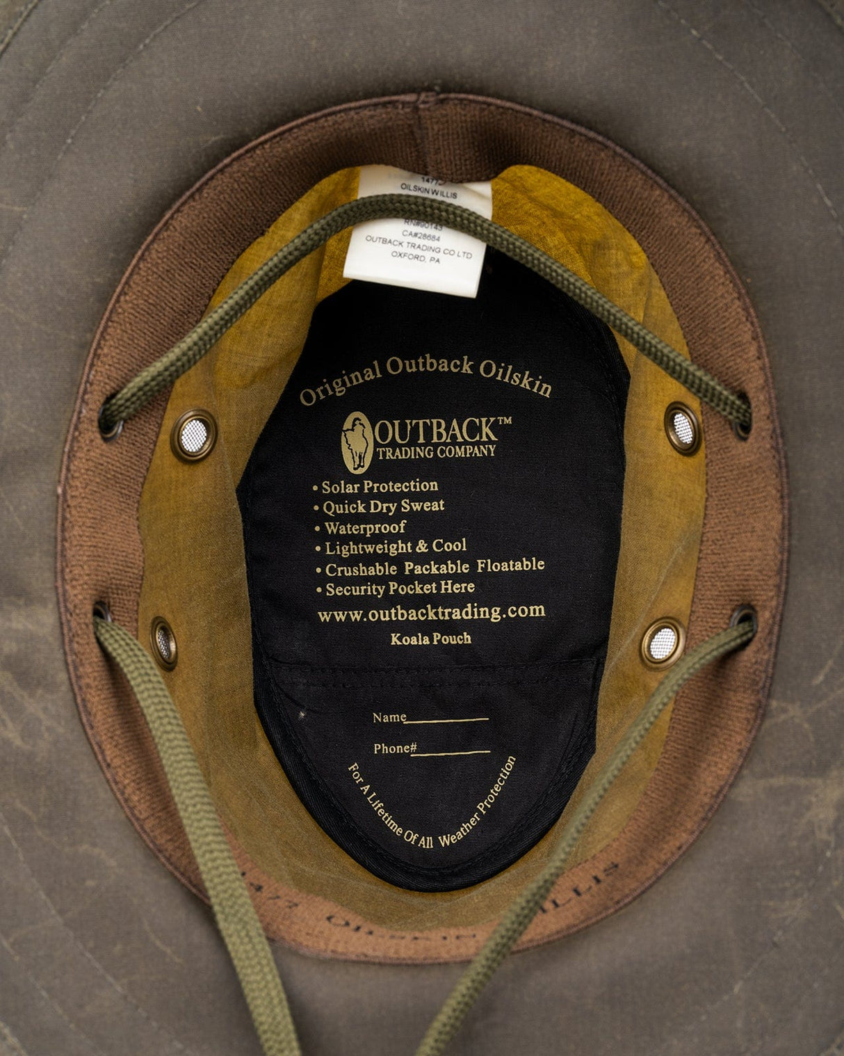 Outback Trading Company Willis Oilskin Hat Oilskin Hats