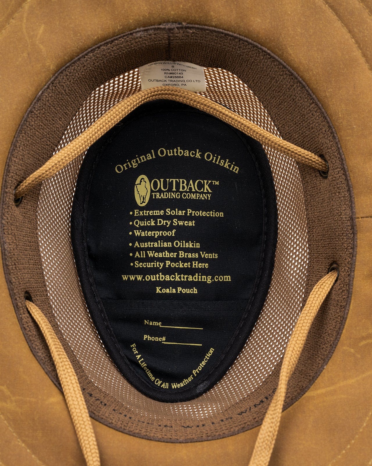 Outback Trading Company Willis With Mesh Oilskin Hat Oilskin Hats