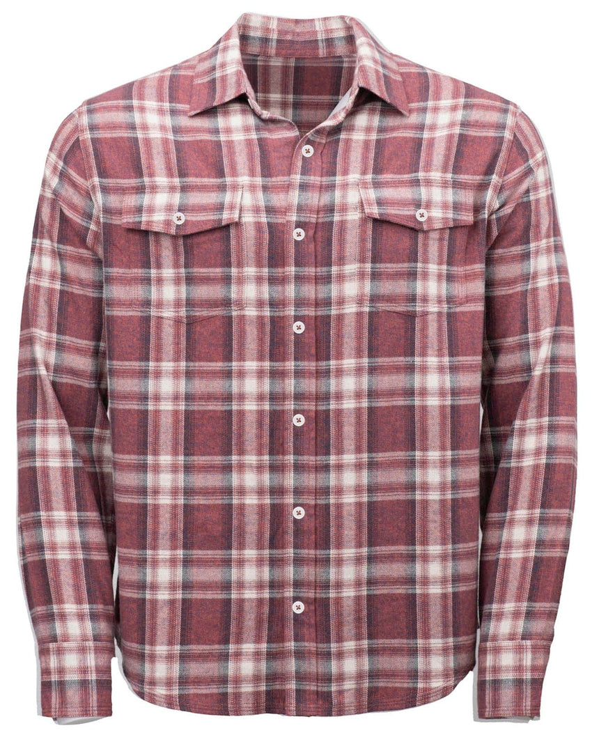 Outback Trading Company Men’s Cotton Plaid Outback Shirt Red / SM 40305-RED-SM 789043430974