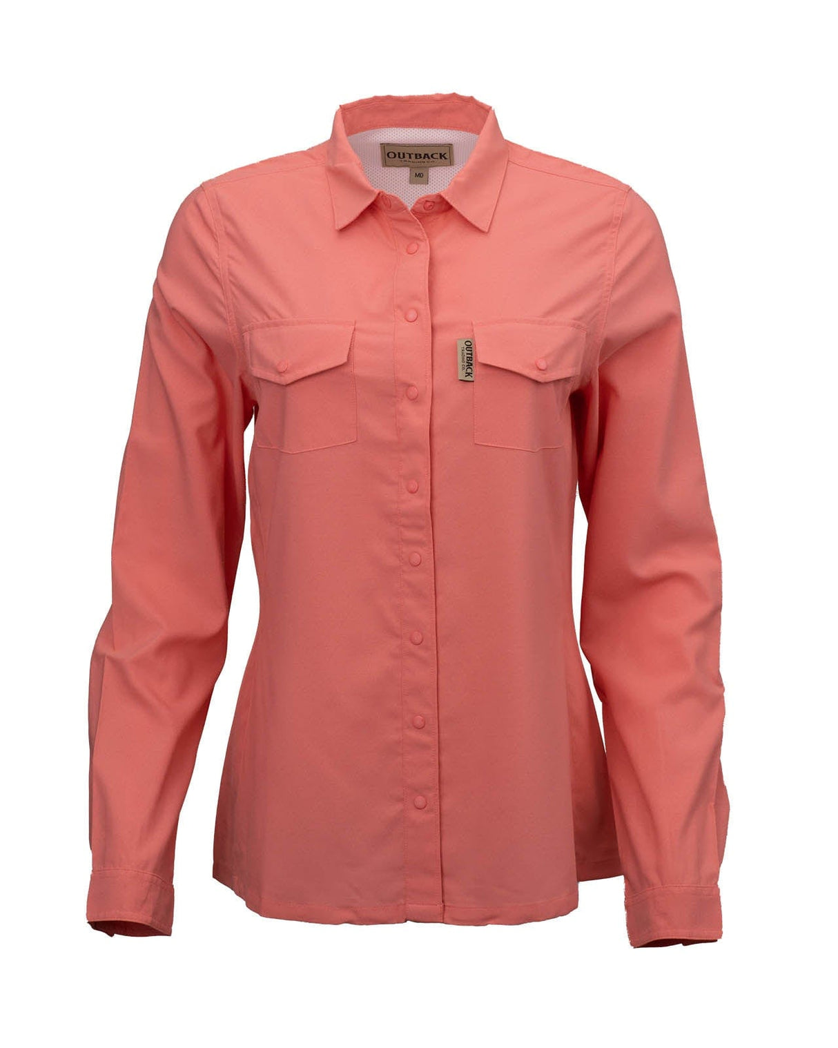 Outback Trading Company Sierra Snap Bamboo Shirt Coral / SM 40315-COR-SM 789043432367 Shirt