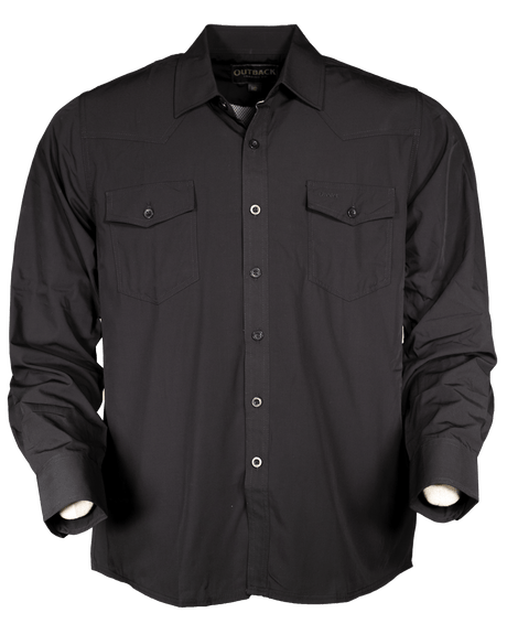 Outback Trading Company Men’s Mesa Bamboo Shirt Black / MD 35022-BLK-MD 789043401196 Shirts