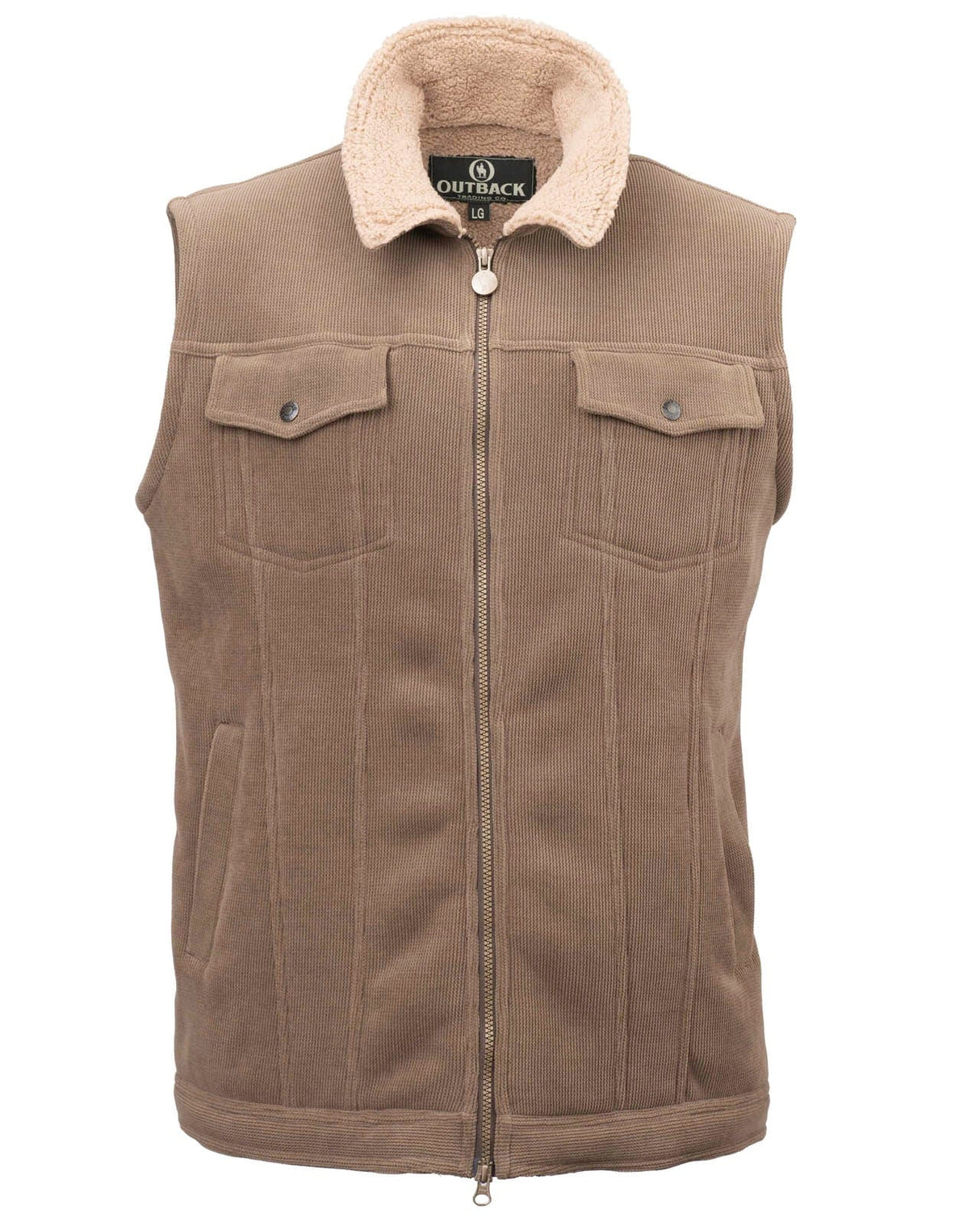 Outback Trading Company Men’s Calvin Vest Brown / SM 29901-BRN-SM 789043428551 Vests