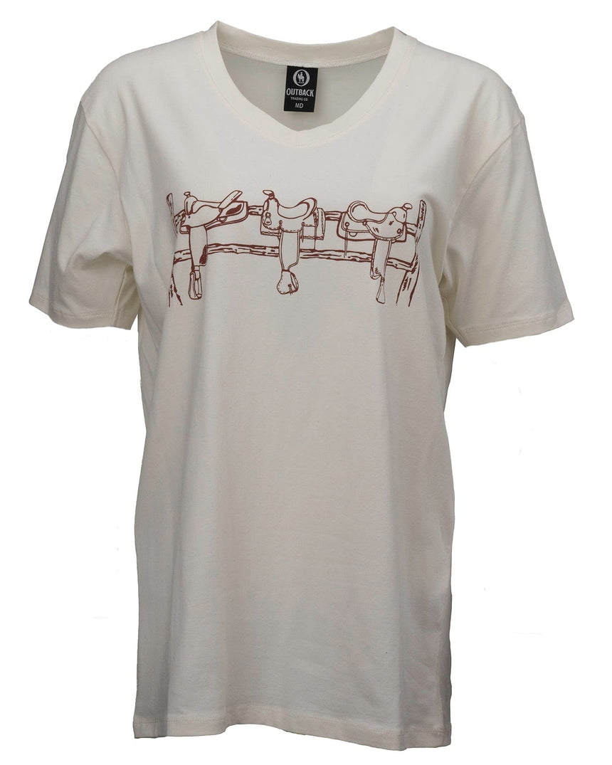 Outback Trading Company Saddle Up Tee White / XS 40334-WHT-XS 789043433050