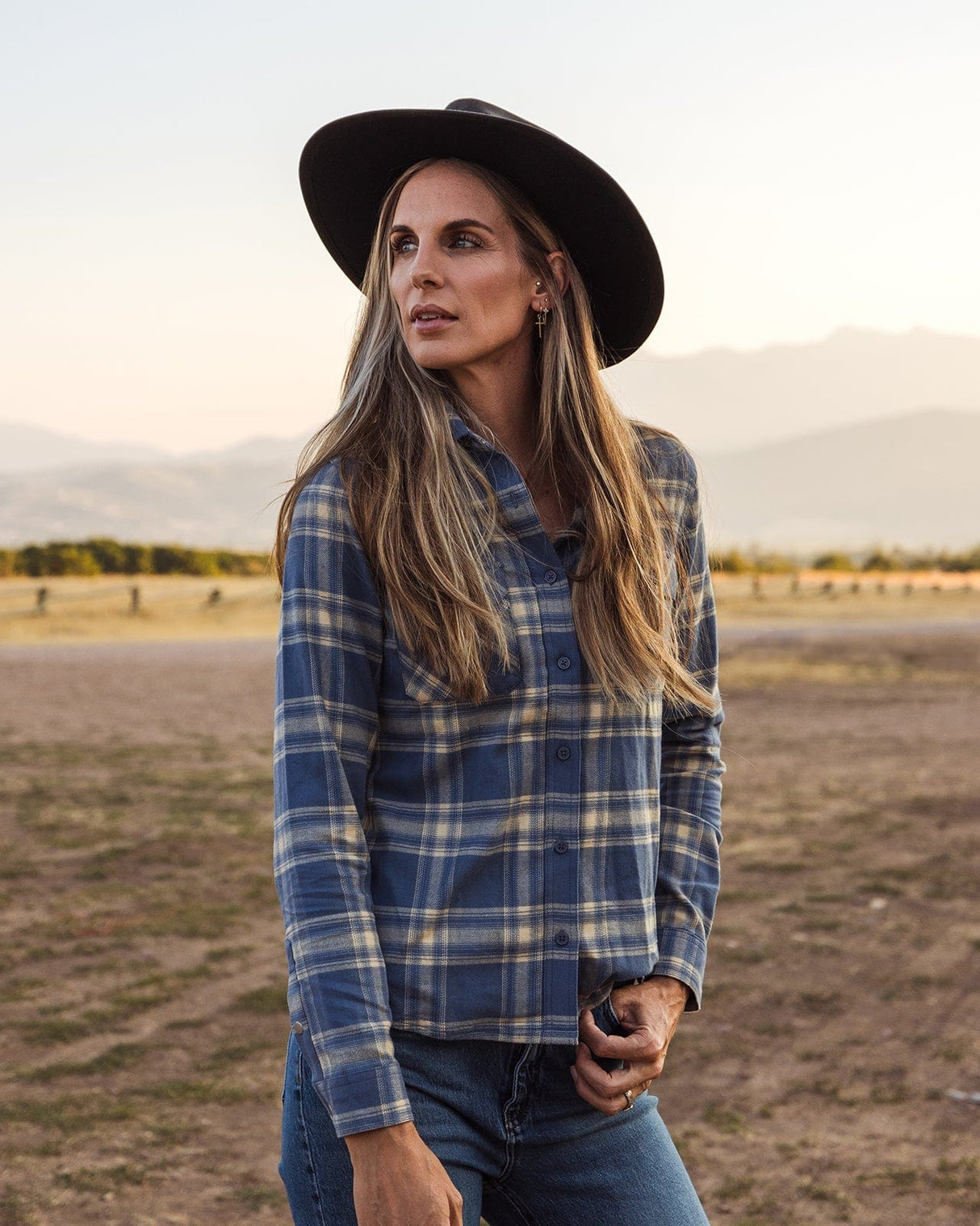 Outback Trading Company Women’s Cotton Plaid Outback Shirt