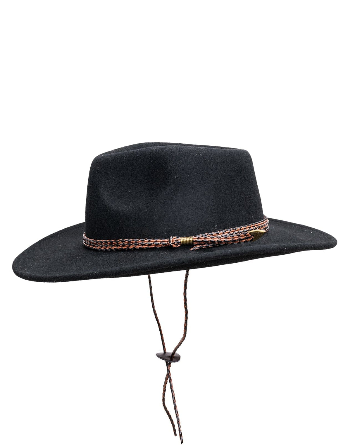 Outback Trading Company Broken Hill Wool Hat Black / SM 1392-BLK-SM 089043134491 Wool Felt Hats