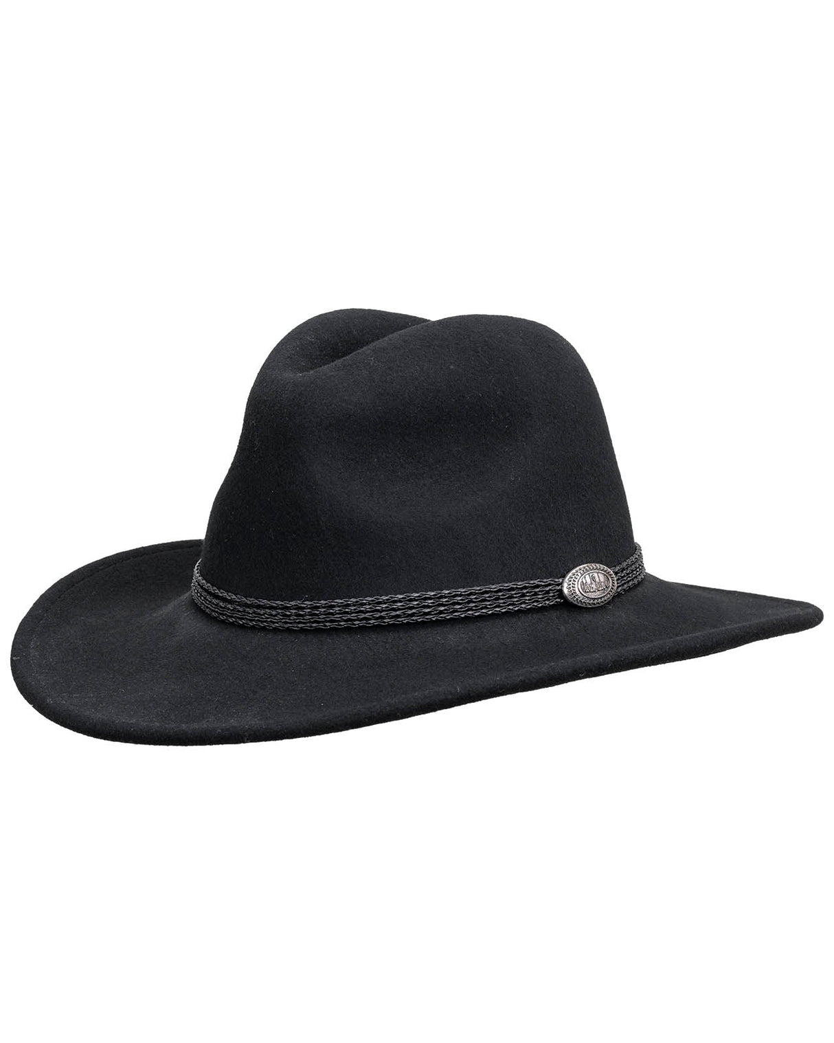 Outback Trading Company Shy Game Wool Hat Black / SM 1307-BLK-SM 089043945516 Wool Felt Hats