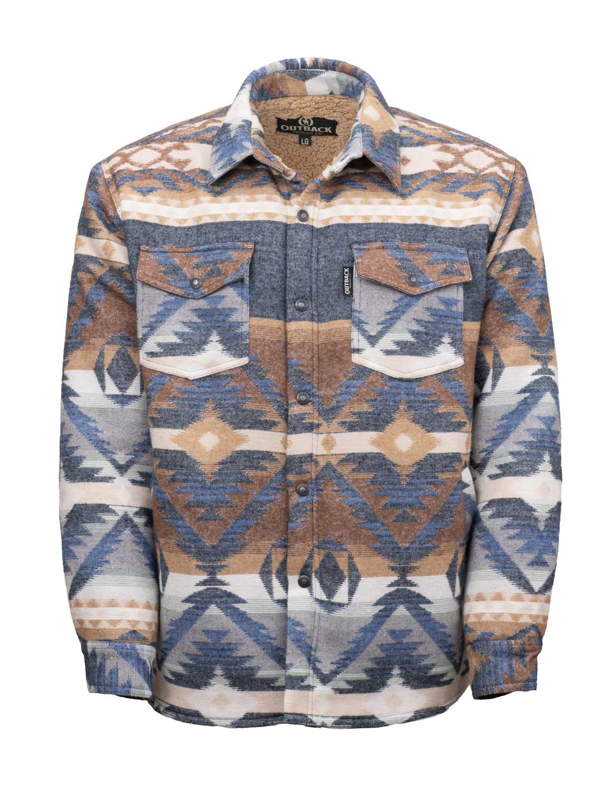 OutbackTrading.com Men's Levon Jacket - Blue Blue / SM 40432-BLU-SM 789043444254 Coats & Jackets