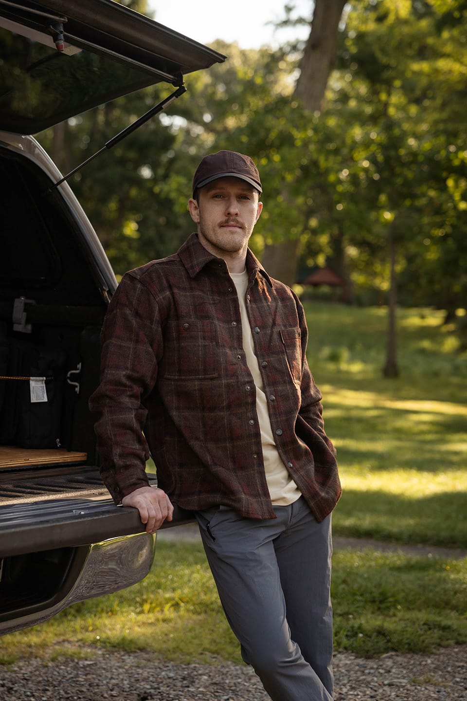 OutbackTrading.com Men's Conway Shirt Jacket - Red Shirt Jackets