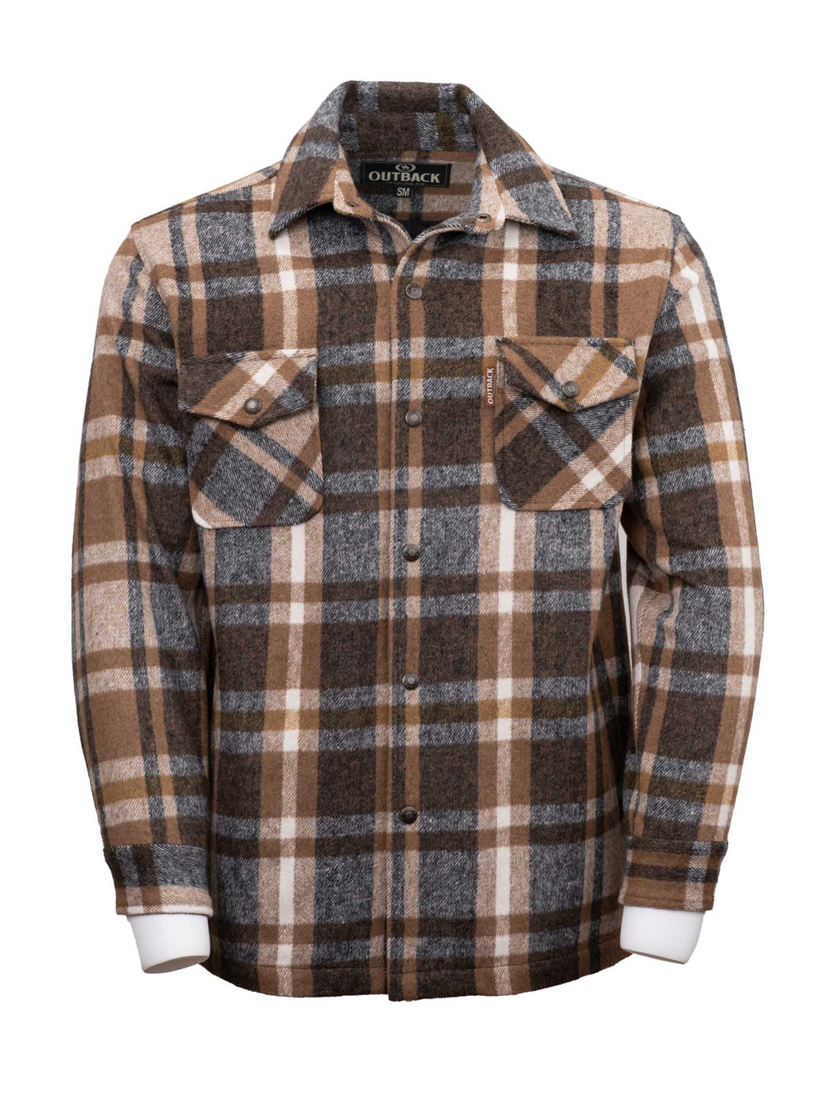 OutbackTrading.com Men's Waylon Shirt - Black/brown Black/brown / SM 40420-BBN-SM 789043443653 Shirts