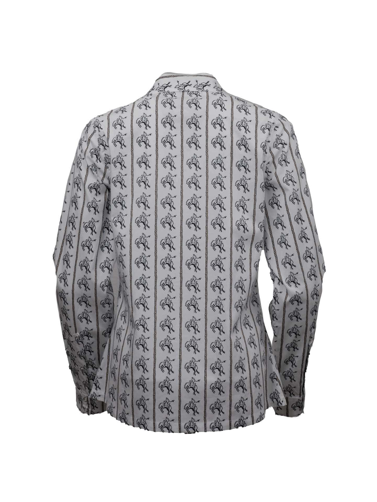 OutbackTrading.com Women's Bronc Stripe Shirt - White Shirts