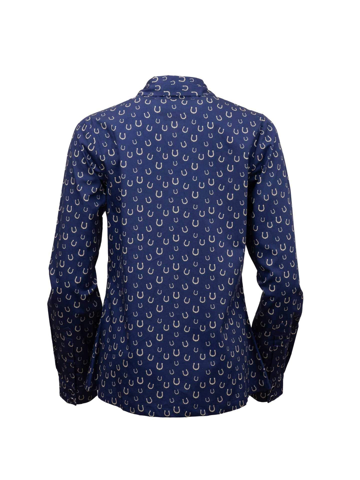 OutbackTrading.com Women's Horseshoe Toss Button Up Shirt - Navy Shirts