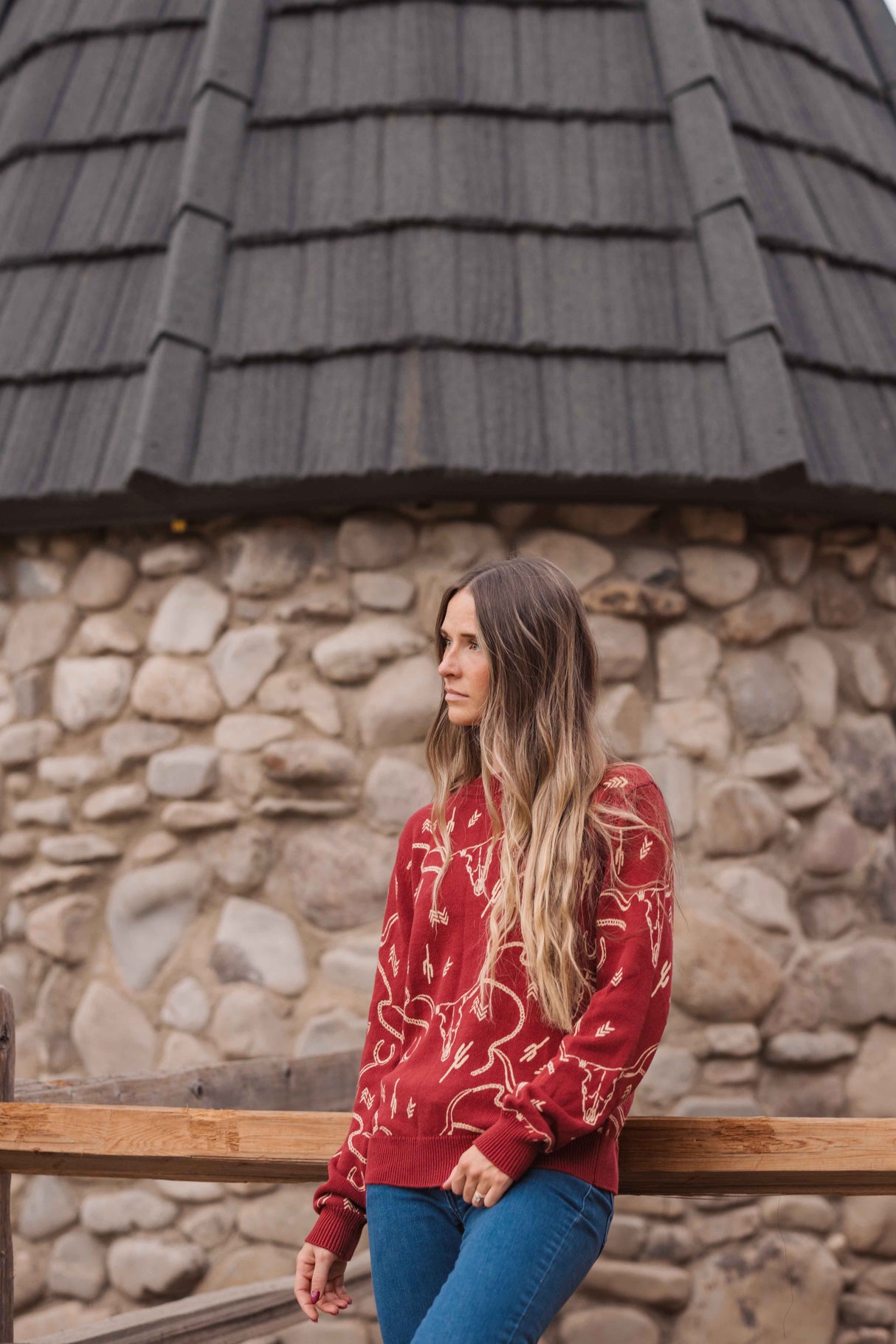 OutbackTrading.com 2026 - Women's Ainsley Sweater (Wine) Sweaters