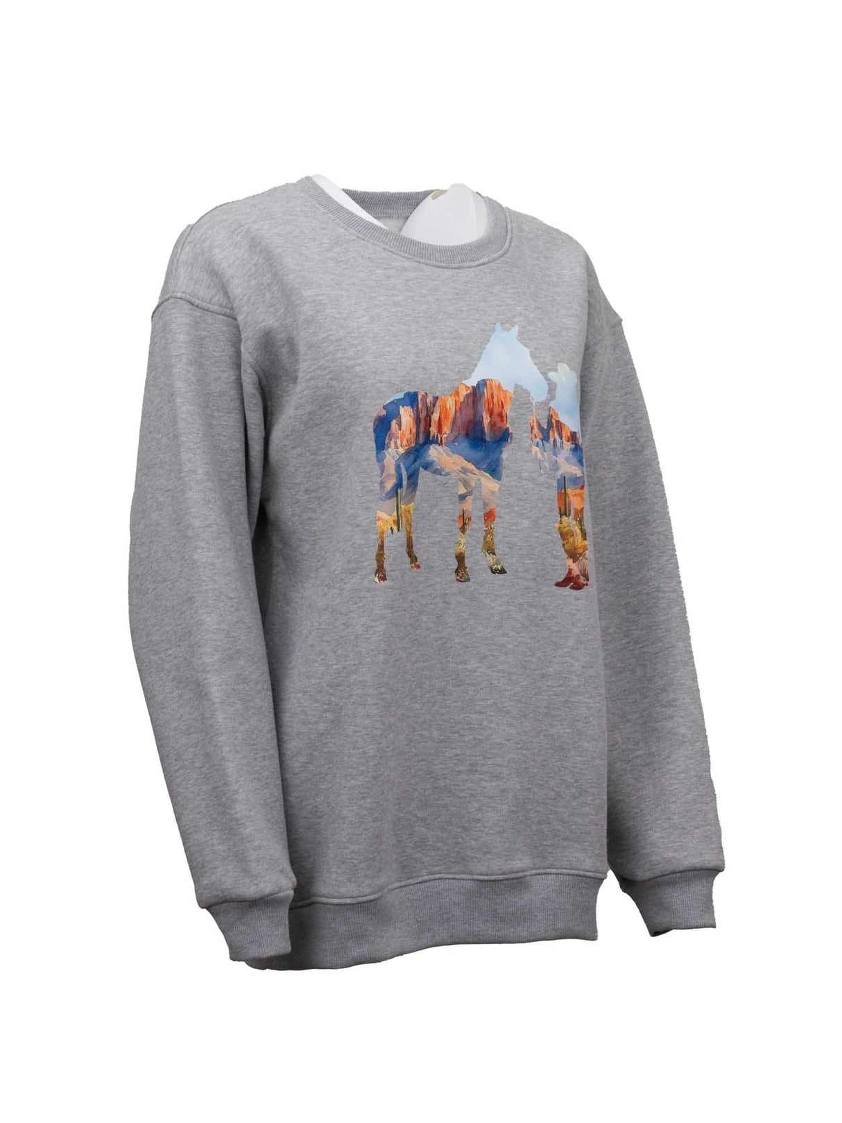 OutbackTrading.com Women's Mountain Silhouette Sweatshirt - Heather Gray Sweatshirts