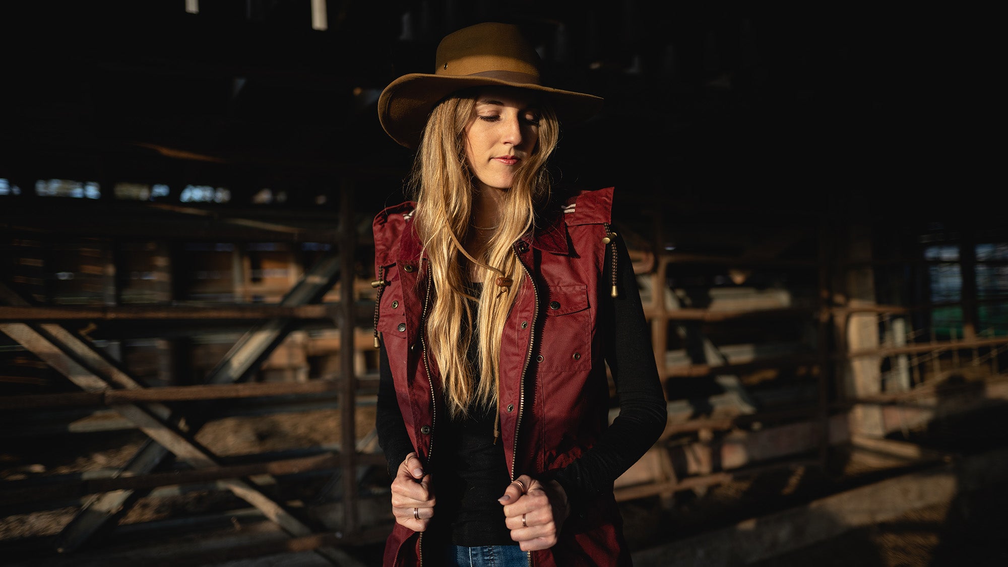 Jackets, vests and apparel made just for her, like our Heidi Jacket and Sidekick Hat. 