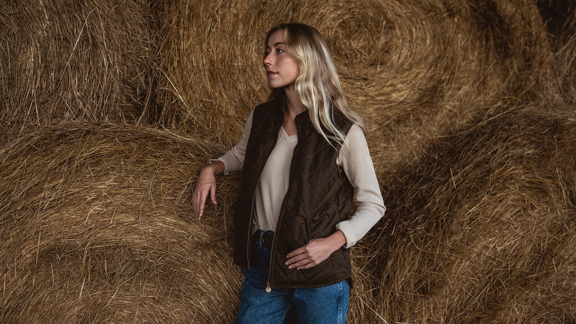 Keep your core warm and dry with our line of Womens Oilskin Vests. 