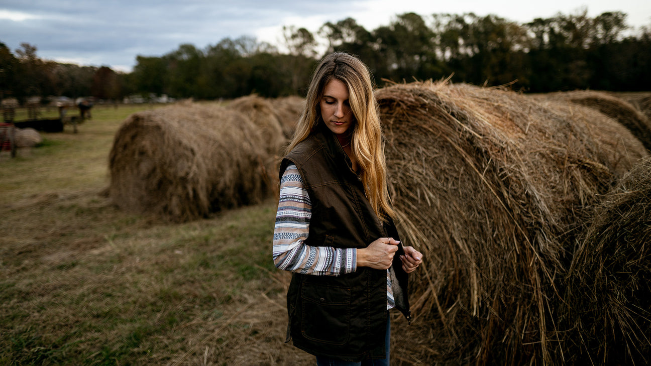 Our Womens Vest Collection carrys oilskin, mircosuede and the most fashion forward vests around!