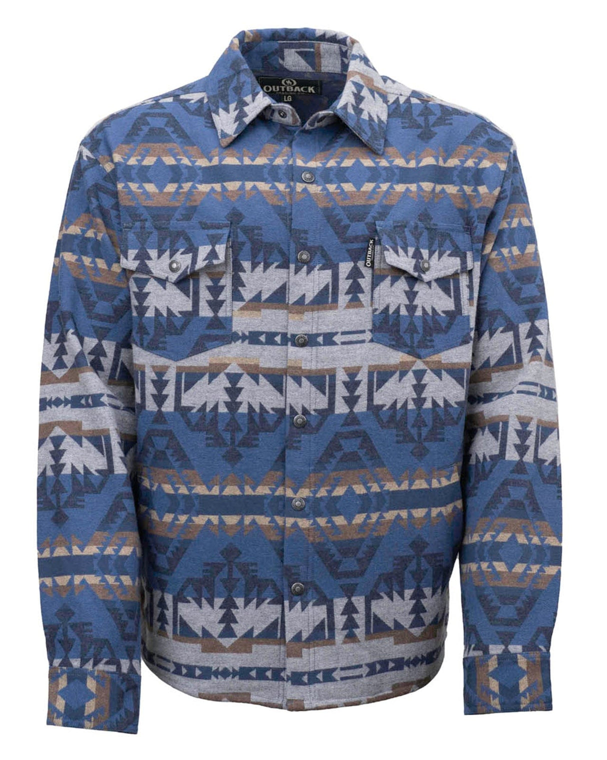 Outback Trading Company Men’s Benson Shirt Jacket Blue / SM 29935-BLU-SM 789043429947