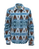 Outback Trading Company Women’s Skyler Fleece Big Shirt Blue / SM 40387-BLU-SM 789043436259
