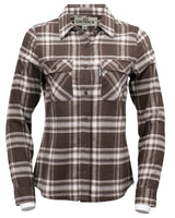 Outback Trading Company Women’s Cotton Plaid Outback Shirt Chocolate / SM 40312-CHO-SM 789043436921