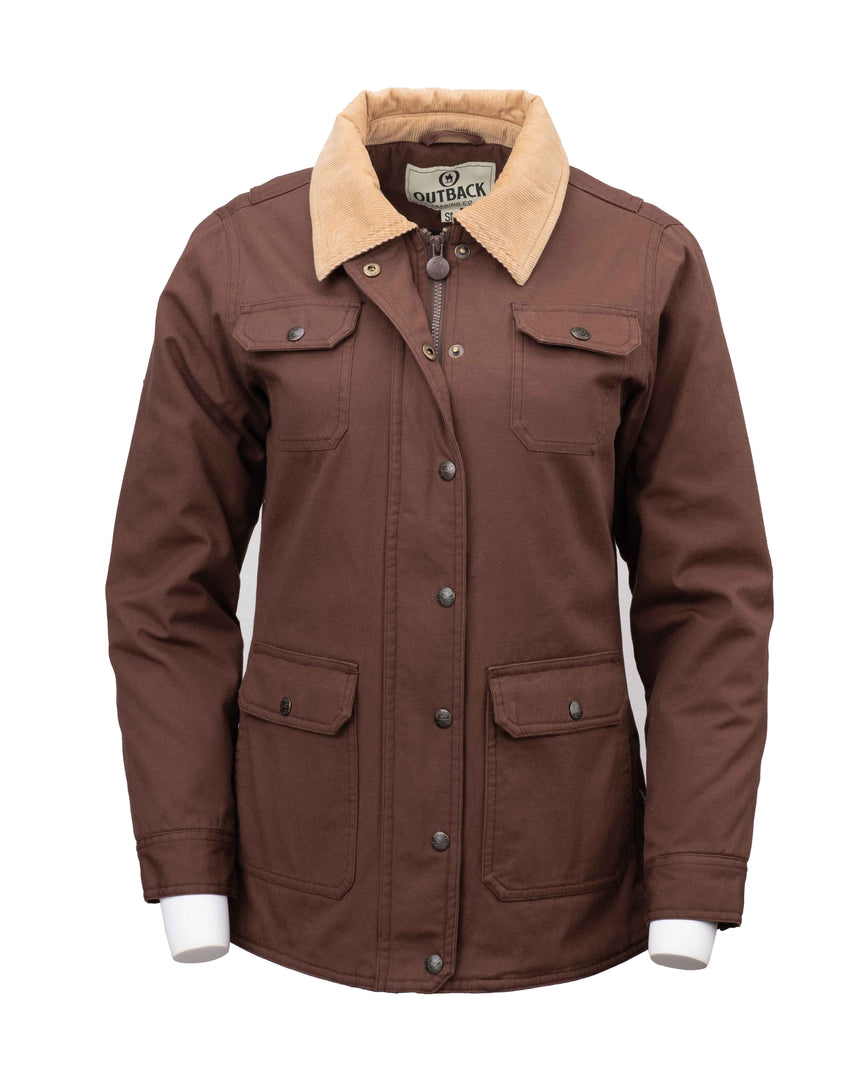 Outback Trading Company Women’s Gidley Canvas Jacket Brown / SM 29862-BRN-SM 789043427721 Coats & Jackets