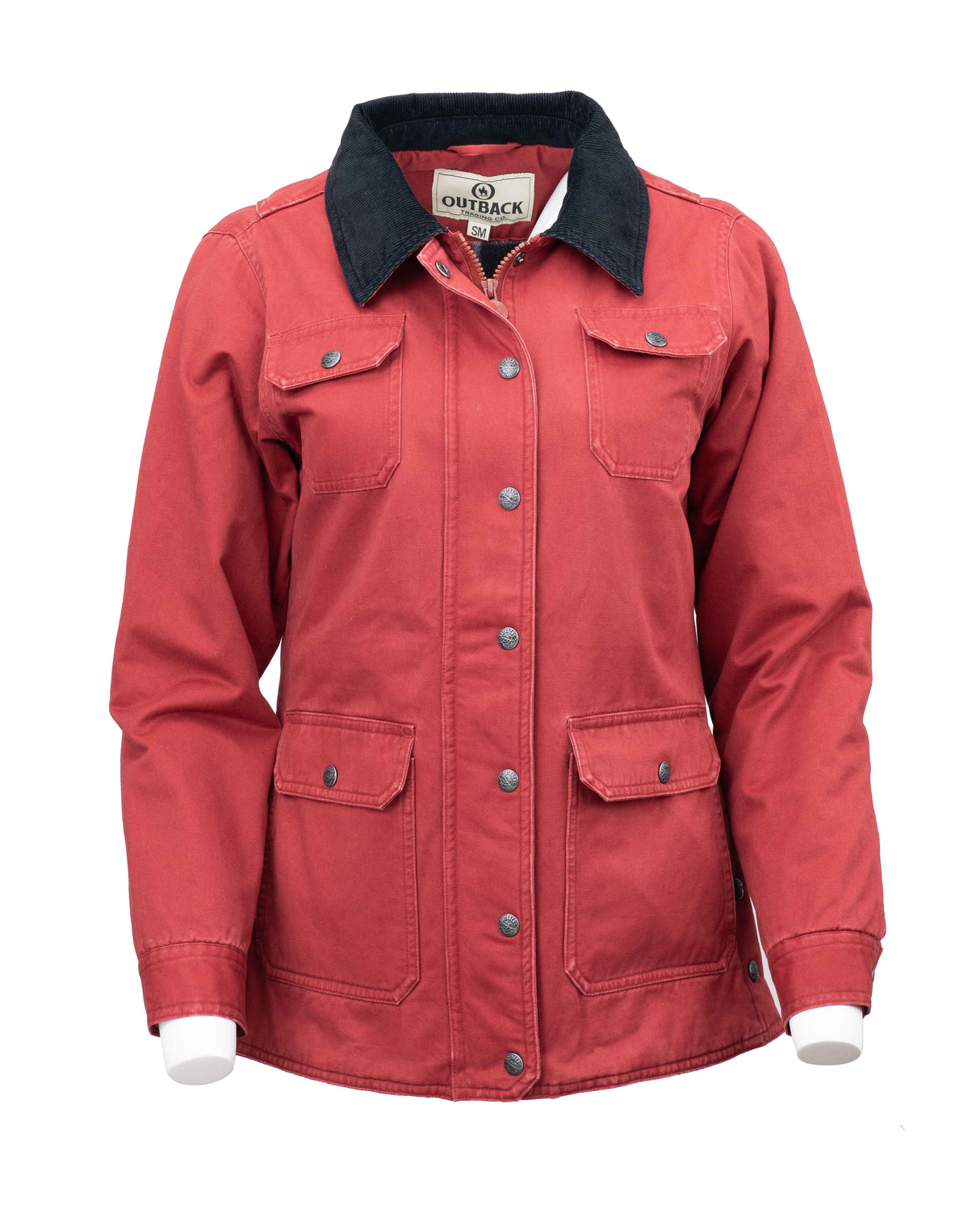 Outback Trading Company Women’s Gidley Canvas Jacket Red / SM 29862-RED-SM 789043427868 Coats & Jackets