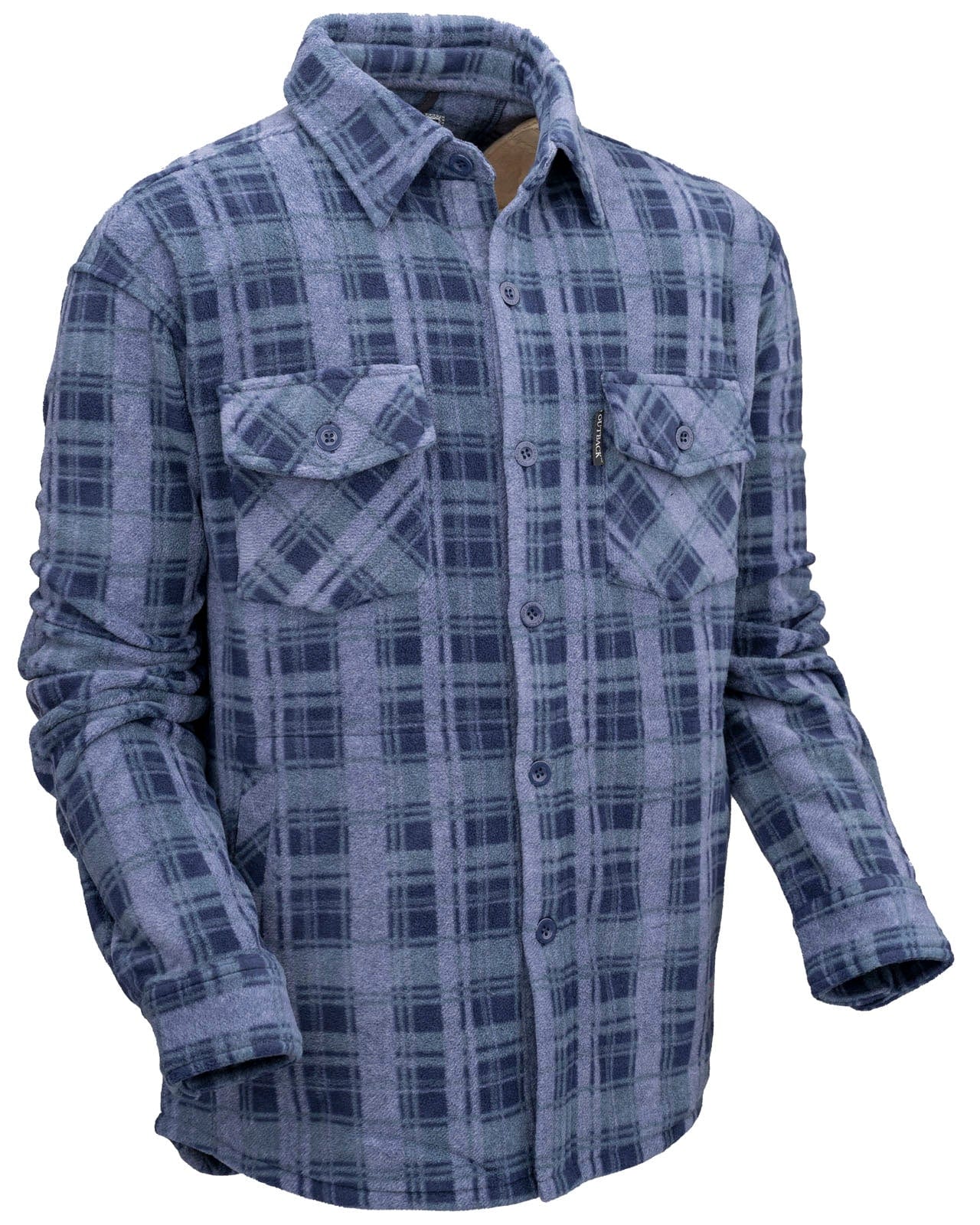 ファッションなデザイン up Button Chad Men's Fleece OutbackTrading.com – Shirt Big メンズウェア
