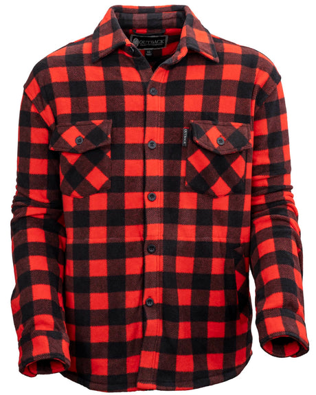 Outback Trading Company Men’s Fleece Big Shirt Red / SM 4268-RED-SM 789043361704 Fleece
