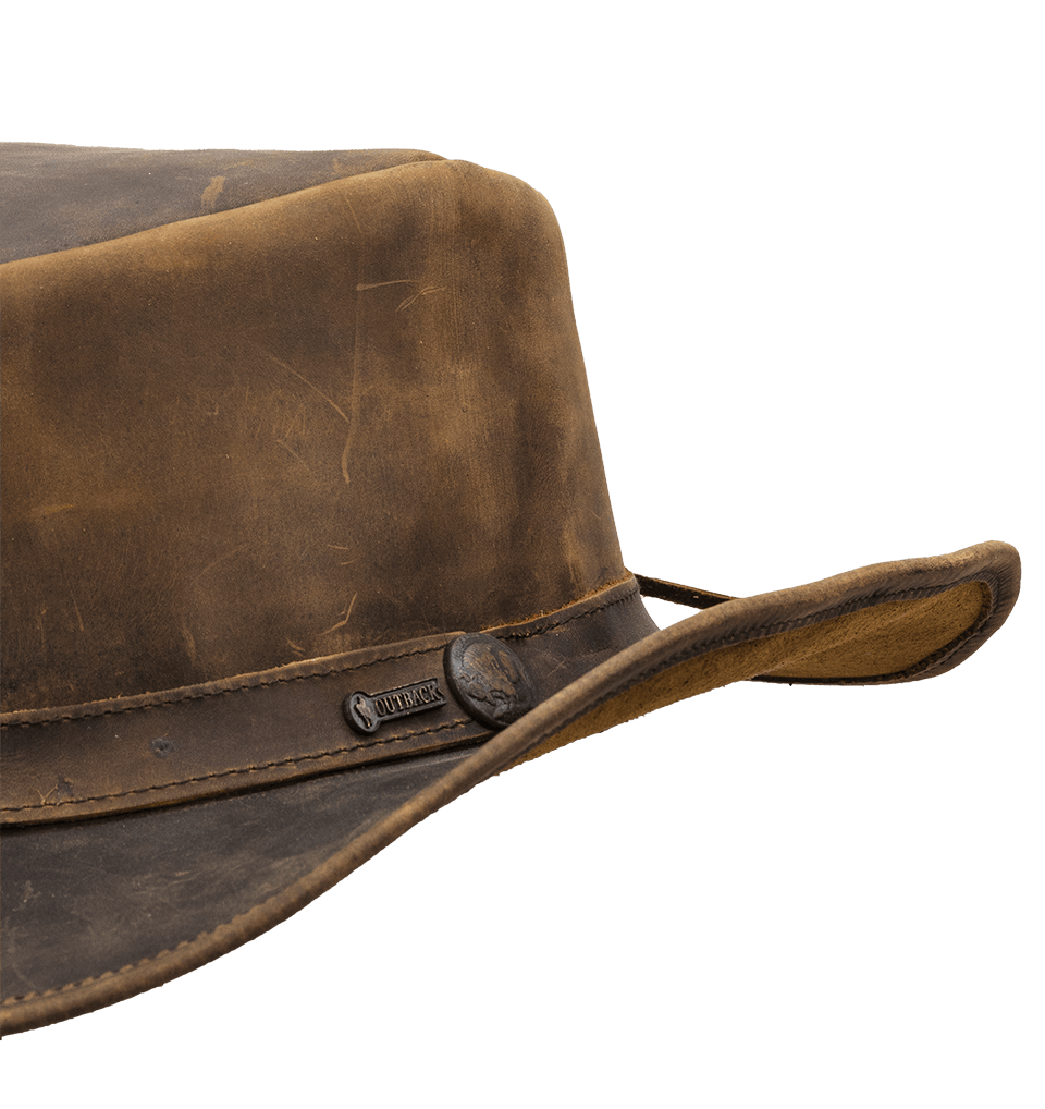 mens leather dress hats Men's leather hat cap narrow visor jazz borsalino brown leather New York