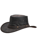 Outback Trading Company Iron Bark Leather Hat Chocolate / SM 1377-CHO-SM 089043225861 Leather Hats
