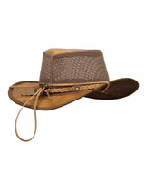 Outback Trading Company Wagga Wagga with Mesh Leather Hat Leather Hats
