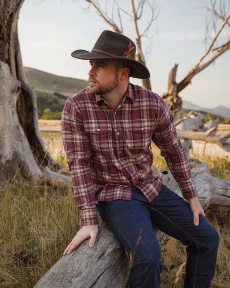 Outback Trading Company Men’s Cotton Plaid Outback Shirt