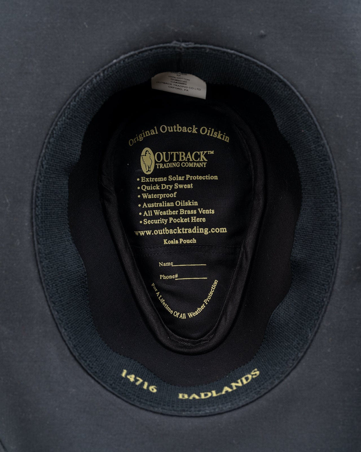 Outback Trading Company Badlands Oilskin Hat Oilskin Hats