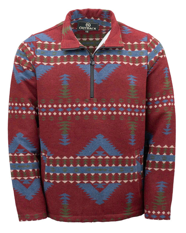 Outback Trading Company Men’s Chase Henley Red / SM 29933-RED-SM 789043429817