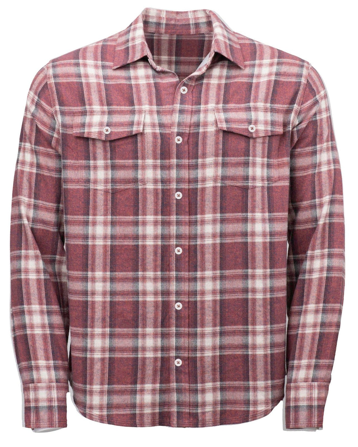 Outback Trading Company Men’s Cotton Plaid Outback Shirt Red / SM 40305-RED-SM 789043430974
