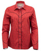 Outback Trading Company Women’s Cattle Brand Shirt Red / SM 40308-RED-SM 789043431117