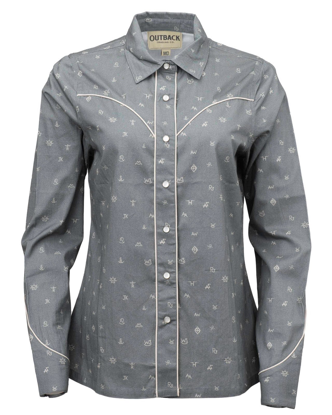 Women’s Cattle Brand Shirt – OutbackTrading.com