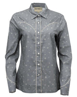 Outback Trading Company Women’s Cattle Brand Shirt Sage / SM 40308-SAG-SM 789043431186