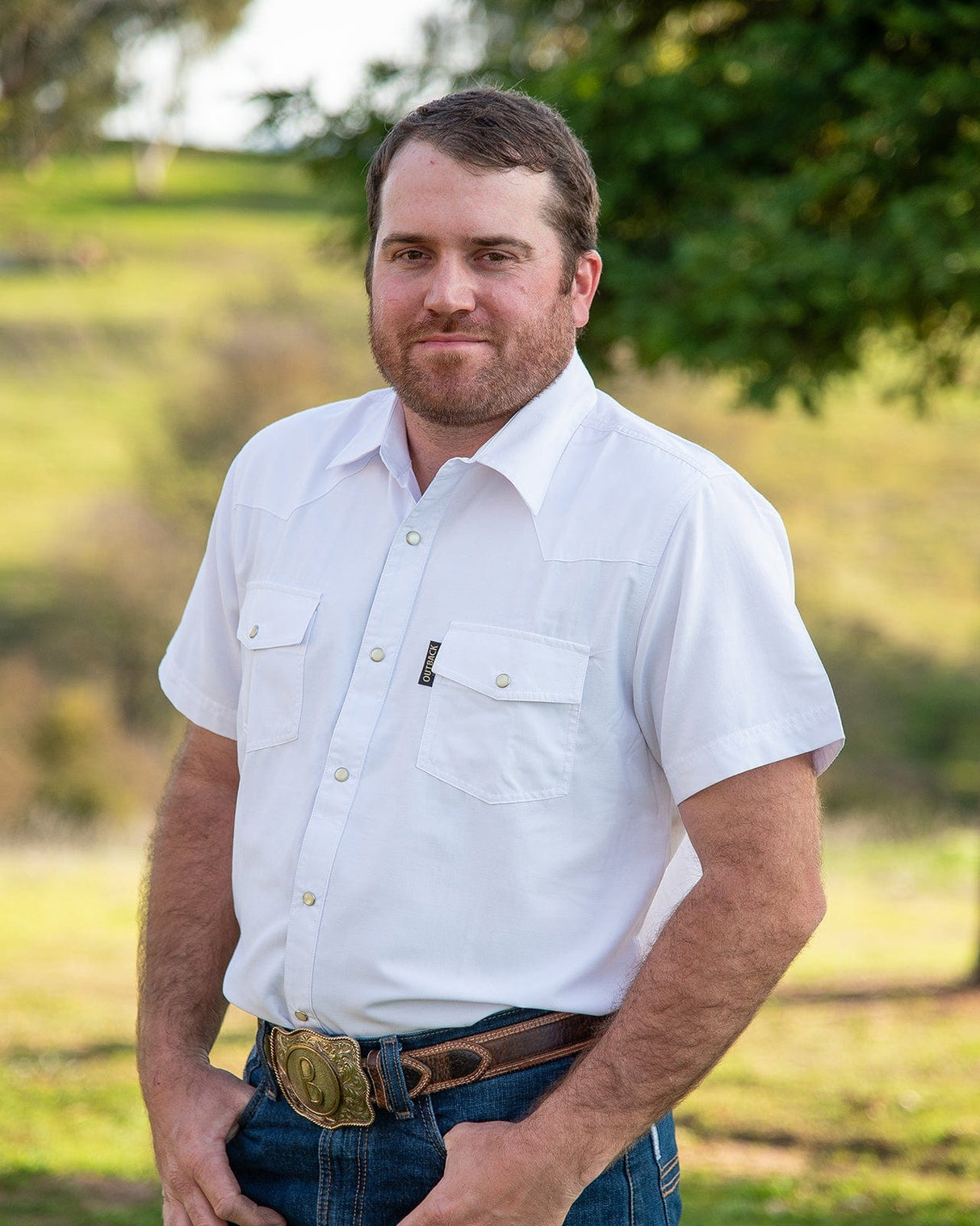 Outback Trading Company Short Sleeve Moab Western Snap Bamboo Shirt Shirt