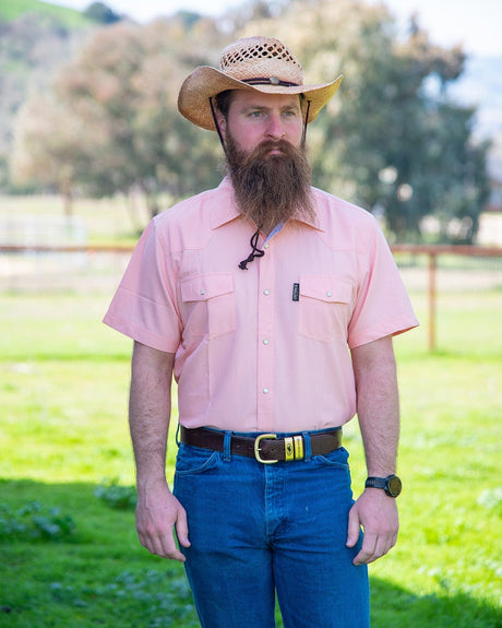 Outback Trading Company Short Sleeve Moab Western Snap Bamboo Shirt Shirt