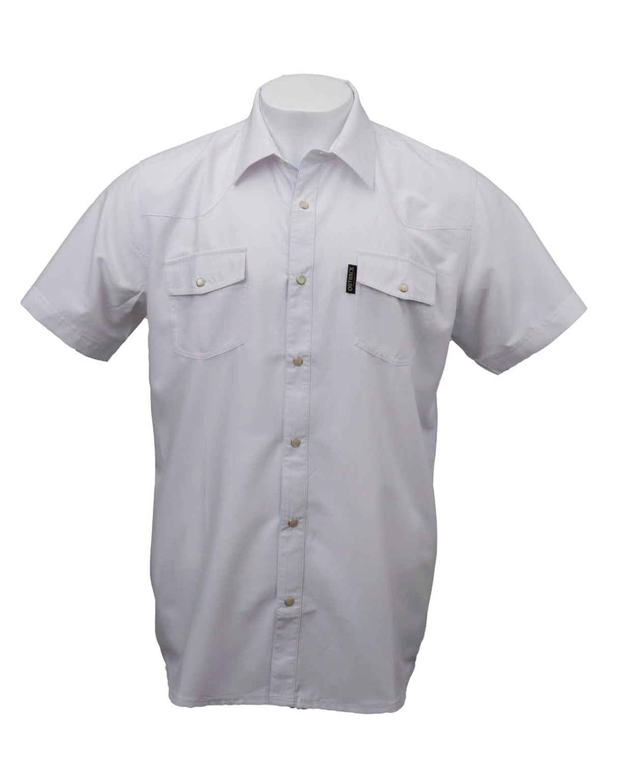 Outback Trading Company Short Sleeve Moab Western Snap Bamboo Shirt White / SM 40314-WHT-SM 789043432213 Shirt