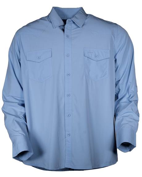 Outback Trading Company Men’s Mesa Bamboo Shirt Blue / MD 35022-BLU-MD 789043401240 Shirts
