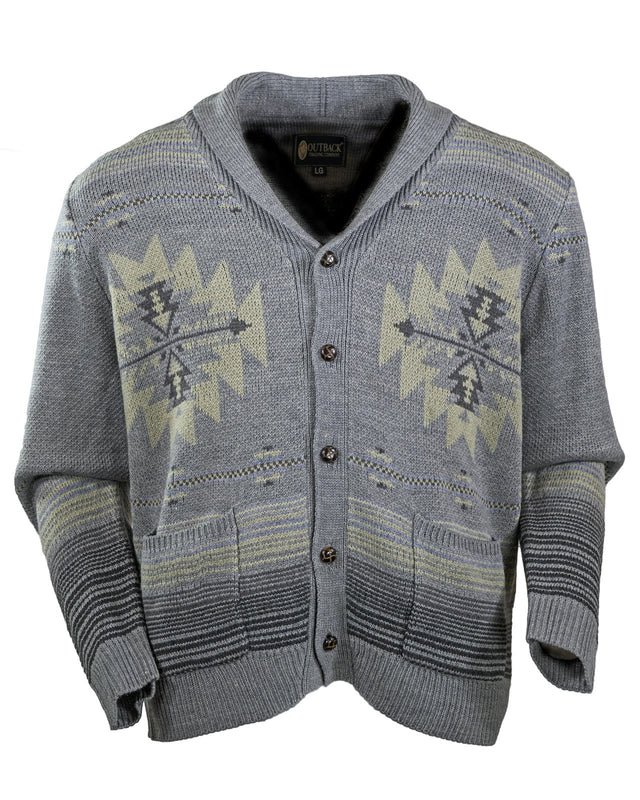 Outback Trading Company Men’s Baxter Cardigan Gray / MD 40240-GRY-MD 789043394887 Sweaters