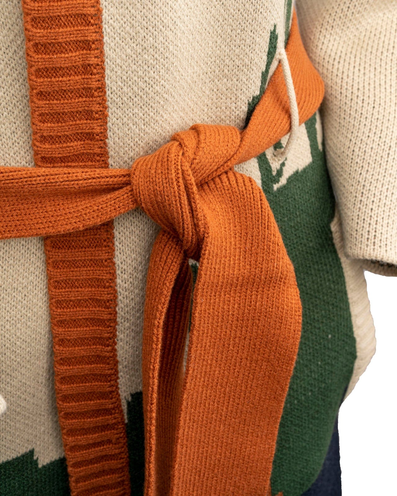Orange sweater duster store