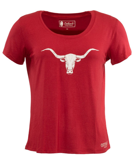 Outback Trading Company Women’s Amelia T-Shirt Red / SM 30371-RED-SM 789043399554 Tees