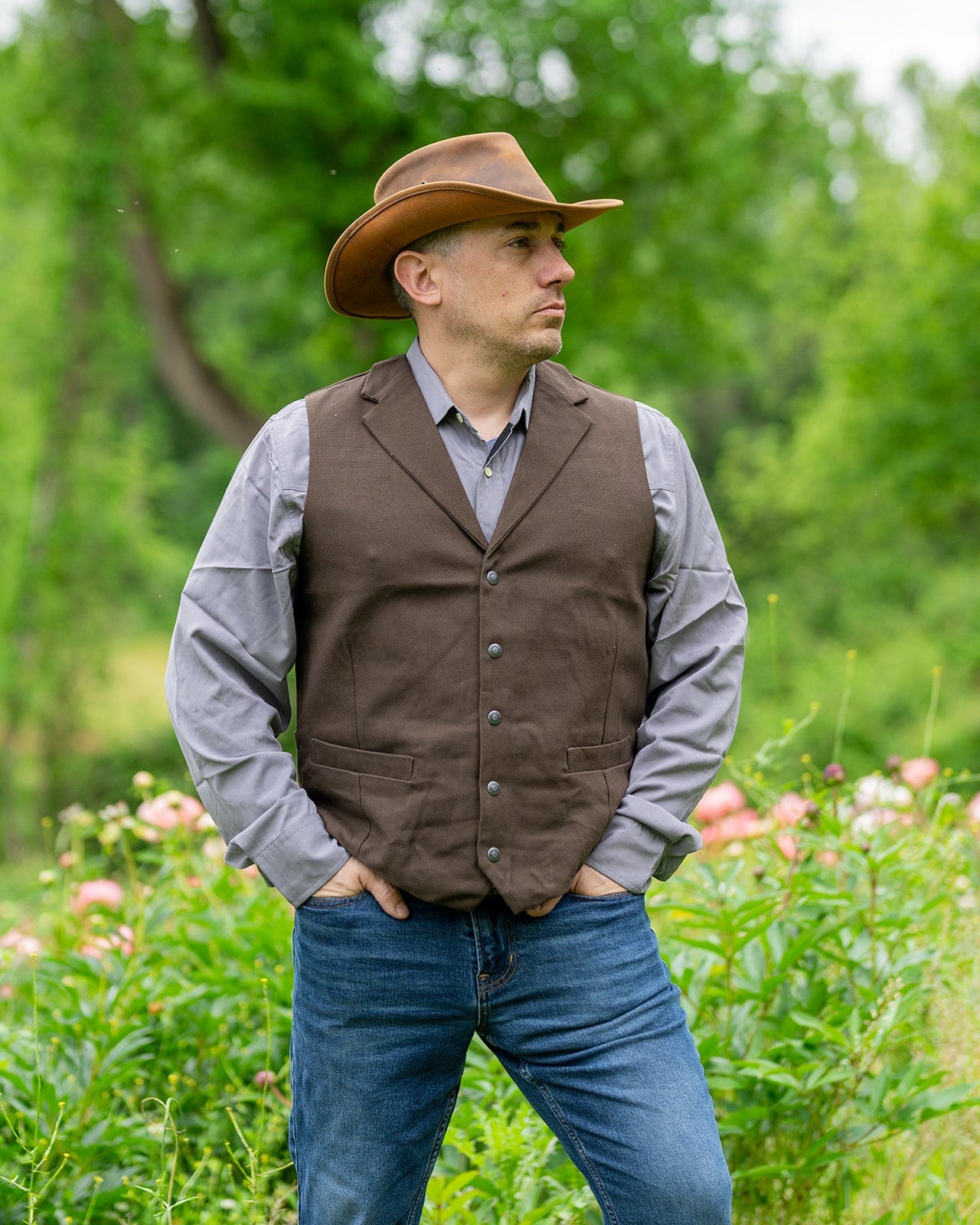 Men s Jessie Canvas Vest OutbackTrading